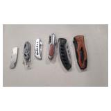 GROUP OF 6 POCKET KNIVES