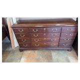 LINK-TAYLOR SOLID MAHOGANY 12-DRAWER CHEST OF