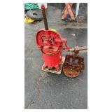 ANTIQUE LARD PRESS & PIPE VISE