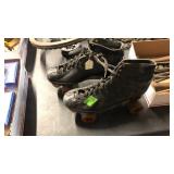 PR OF BLACK VINTAGE 1940'S-50'S WOODEN WHEEL