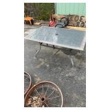 GLASS TOP PATIO TABLE
