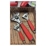 3 SNAP-ON ADJUSTABLE WRENCHES