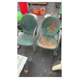 2 VINTAGE METAL PATIO CHAIRS