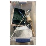 TOTE W/ PAINT SUPPLIES