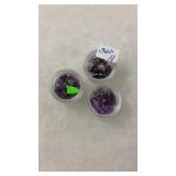 3 CONTAINERS OF AMYTHEST GEMS