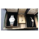 MENS, LADIES WRIST WATCH & EARRINGS
