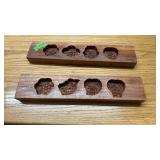 2 WOODEN MOLDS