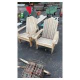 2 WOOD ADIRONDAK CHAIRS