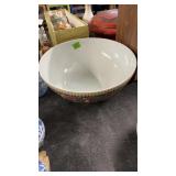 HAND PAINTED ASIAN BOWL, 13' DIA