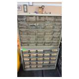 2 GRAY HARDWARE ORGANIZERS  W/ CONTENTS