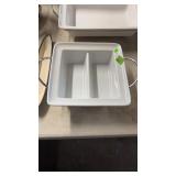 DIVIDED SERVING DISH W/ HOLDER