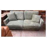 GREEN COURDEROY LOVESEAT