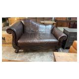 LEATHER LIKE CHAISE LOUNGE SOFA