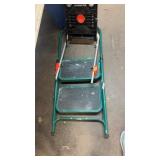 LADDER PLATFORM & GREEN FOLDING STEP STOOL