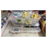 TRAY OF MISC FISHING TACKLE & PLANO ORGANIZER OF