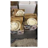 LARGE SET OF MIKASA STONEWARE DISHES, HERITAGE