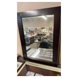 WOOD FRAMED MIRROR 30.5'X40.5'