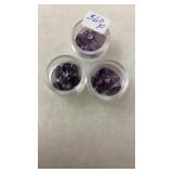 3 CONTAINERS OF AMYTHEST GEMS