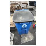 BLUE GARBAGE CAN