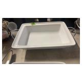 SQUARE SERVING DISH W/ HOLDER