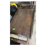 WOODEN SERVING TRAY W/ STAND