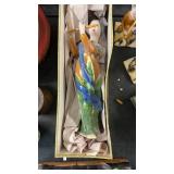 CHINESE PORCELAIN LADY FIGURINE PLAYING FLUTE &