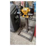 DEWALT BENCH GRINDER MOUNTED ON STAND