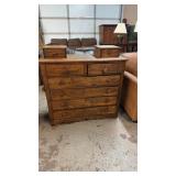PRIMITIVE 8 DRAWER DRESSER, 41.5'X18'X42'