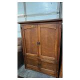 OAK ARMOIRE CABINET, 48'X25'X62'