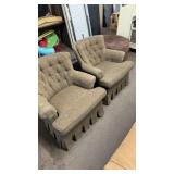 2 MATCHING SWIVEL LIVING ROOM CHAIRS
