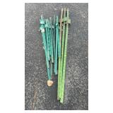 GROUP OF STEEL FENCE POSTS