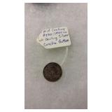 MID CENTURY AZTEC MEXICO SILVER CONCHO BUTTON