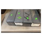 4 METAL STORAGE BOXES