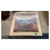 2 VINTAGE RAILROAD PRINTS