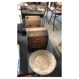 GOLD MINIGN PAN & WOOD RIVER PILOT CHART CHEST,