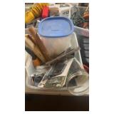 TRAY W/ HARDWARE & MISC ITEMS