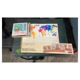 WOODEN CURVED PLAYING CARD RACK, CHRISTMAS TILE,