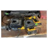 2 DEWALT CORDLESS RECIPROCATING SAWS W/ BATTERY