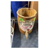 APPLE CIDER WOOD BARREL W/ SPIKET, 9'X6'