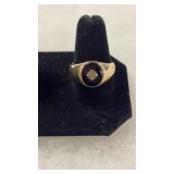 10K GOLD & BLACK ONYX RING