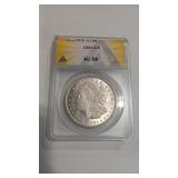 1921 D MORGAN DOLLAR ANACS AU58