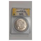 1921 MORGAN DOLLAR ANACS AU58