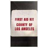 VTG METAL  FIRST AID COUNTY OF LAS ANGELES KIT
