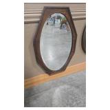 MCM BEVELED EDGE WOOD MIRROR