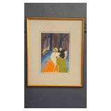 ENDRE PASSANO 'NOCTURNAL DUEL' LITHOGRAPH