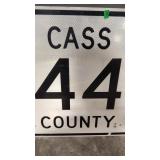 CASS COUNTY 44 METAL SIGN