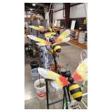 METAL BEE'S ROCKING GARDEN SCULPTURE
