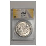 1921 MORGAN DOLLAR ANACS AU58