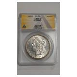 1889 MORGAN DOLLAR ANACS AU55