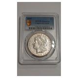 1890 MORGAN DOLLAR PCGS AU DETAIL